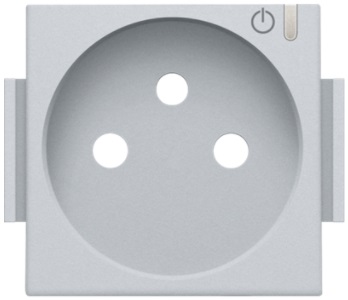 Set de finition prise connectée avec terre Zigbee® Intense Sterling Home Control® Niko