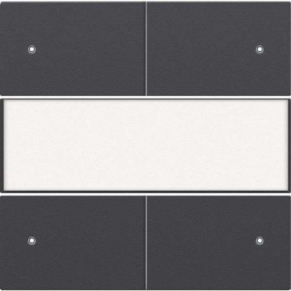 Set de finition Intense Anthracite bouton-poussoir 4NO 24V avec étiquette et Led Niko