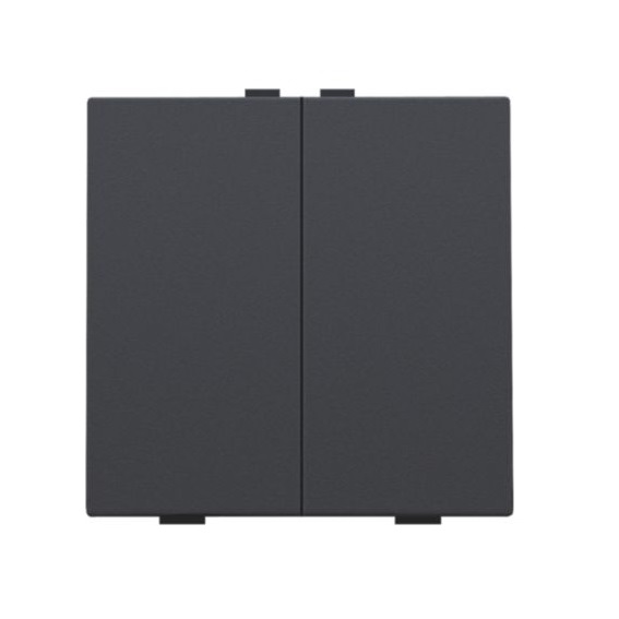 Commande d'éclairage double avec touches Intense Anthracite coated Home Control® Niko