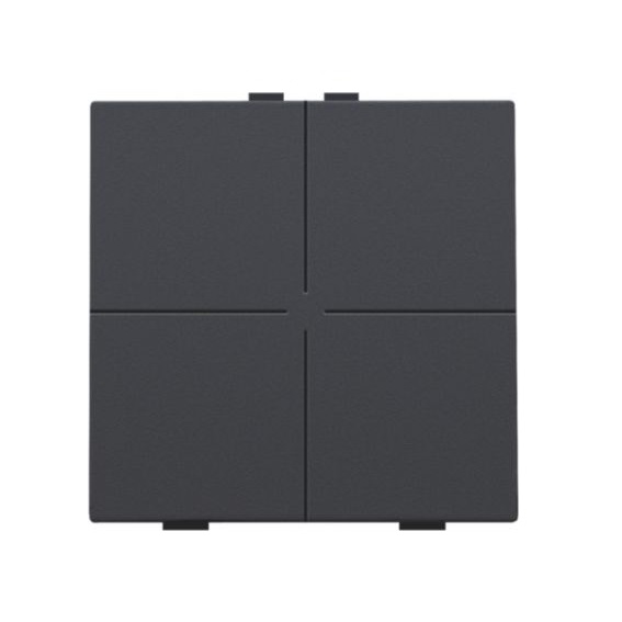Commande d'éclairage quadruple avec touches Intense Anthracite coated Home Control® Niko