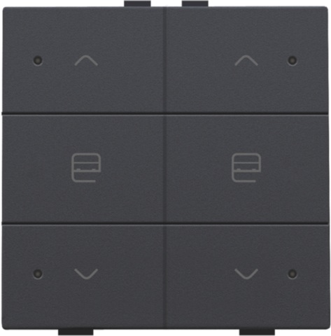 Commande de moteur double avec Led touches Intense Anthracite coated Home Control® Niko