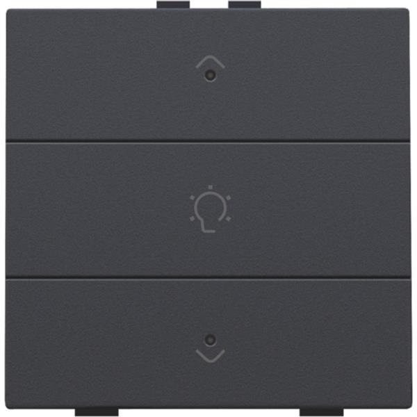 Commande variateur d'éclairage simple avec Led et touches Intense Anthracite coated Home Control® Niko