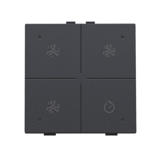 Commande de ventilation avec Led touches Intense Anthracite coated Home Control® Niko