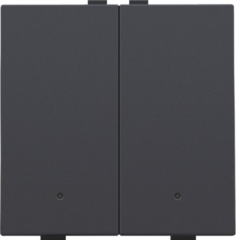 Commande d'éclairage double avec Led et capteurs de confort touches Intense Anthracite coated Home Control® Niko