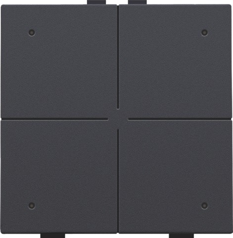 Commande d'éclairage quadruple avec Led et capteurs de confort touches Intense Anthracite coated Home Control® Niko