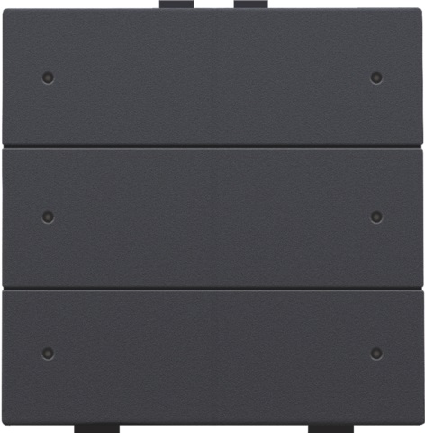 Commande d'éclairage sextuple avec Led et capteurs de confort touches Intense Anthracite coated Home Control® Niko