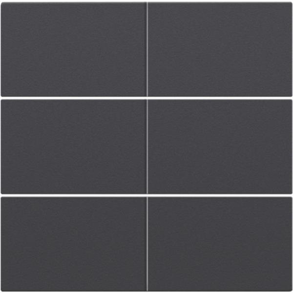 Set de finition Intense Anthracite bouton-poussoir 6NO 24V Niko