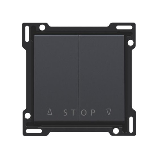 Set de finition bouton-poussoir volets à commandes électroniques Intense Anthracite Niko  