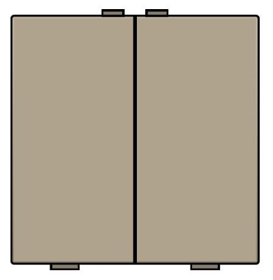 Commande d'éclairage double avec touches Intense Bronze Home Control® Niko