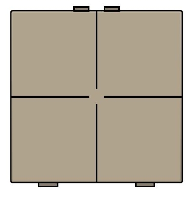 Commande d'éclairage quadruple avec touches Intense Bronze Home Control® Niko