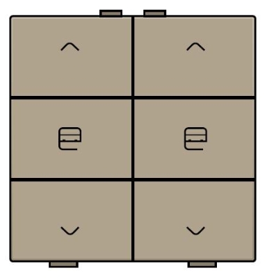 Commande de moteur double avec touches Intense Bronze Home Control® Niko