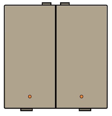 Commande d'éclairage double avec Led et touches Intense Bronze coated Home Control® Niko