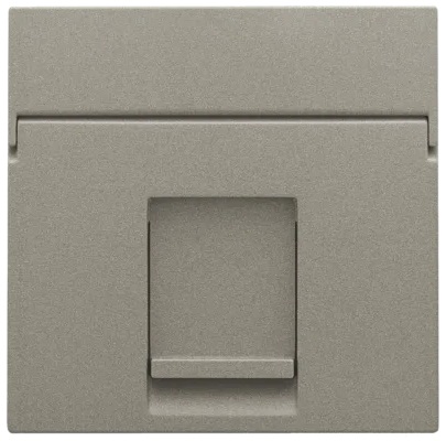 Set de finition avec porte-étiquette prise informatique simple Intense Bronze Niko 