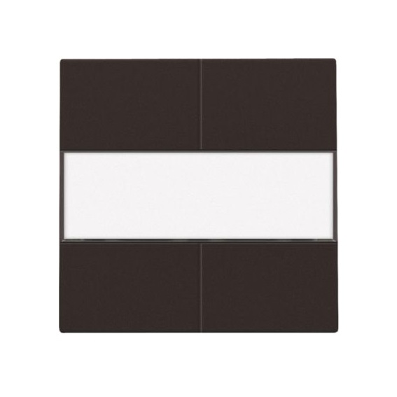 Set de finition Intense Dark Brown bouton-poussoir 4NO 24V avec étiquette Niko