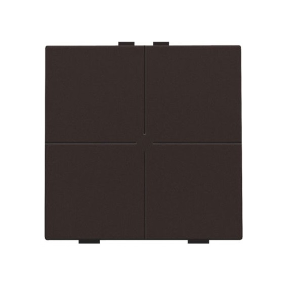 Commande d'éclairage quadruple avec touches Intense Dark Brown Home Control® Niko
