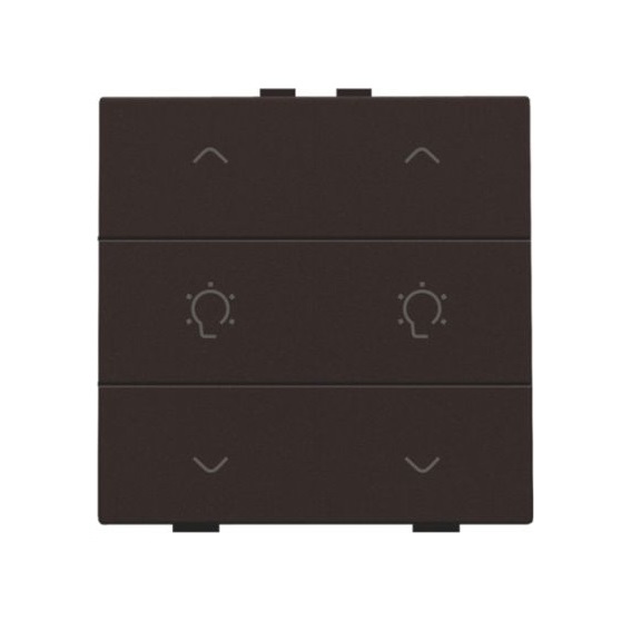 Commande de variateur double avec touches Intense Dark Brown Home Control® Niko