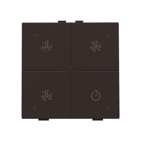 Commande de ventilation avec Led touches Intense Dark Brown Home Control® Niko