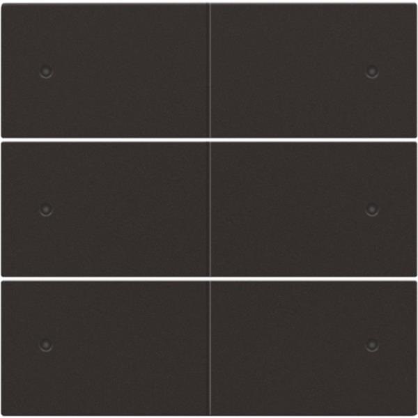 Set de finition Intense Dark Brown bouton-poussoir 6NO 24V avec Led Niko