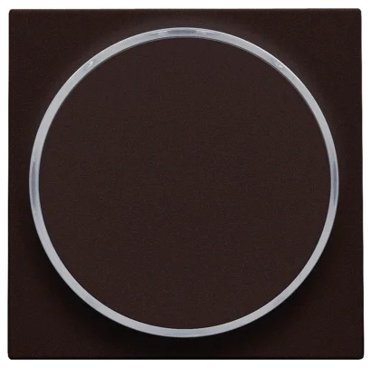 Set de finition vierge bouton-poussoir LED ambre Intense Dark Brown Niko 