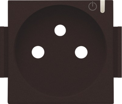 Set de finition prise connectée avec terre Zigbee® Intense Dark Brown Home Control® Niko