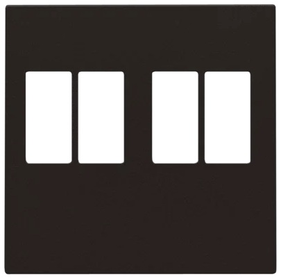 Set de finition prise audio double pour haut-parleurs Intense Dark Brown Niko