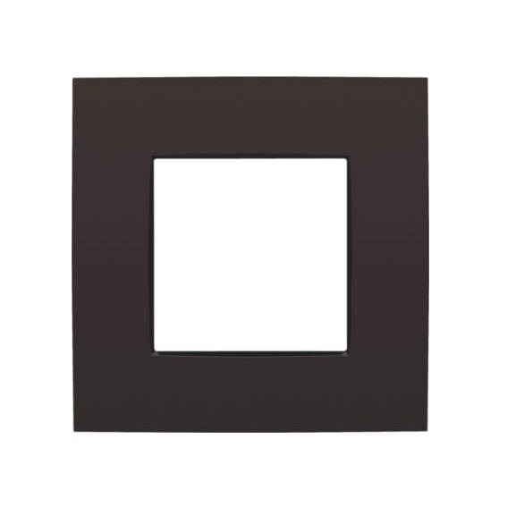 Plaque de recouvrement simple Intense Dark brown coated Niko