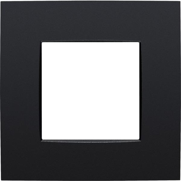 Plaque de recouvrement simple Intense matt Black coated Niko