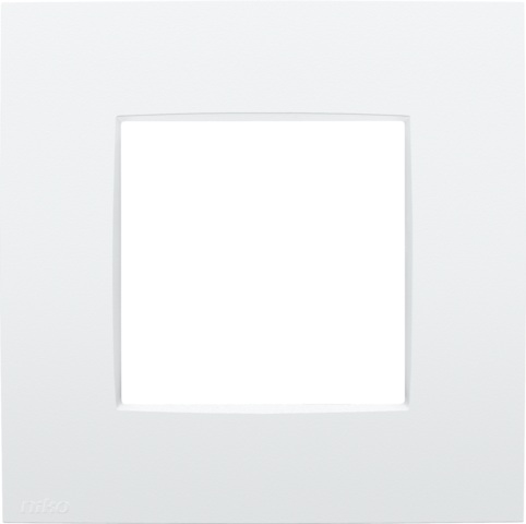Plaque de recouvrement simple Intense Lunar White coated Niko 