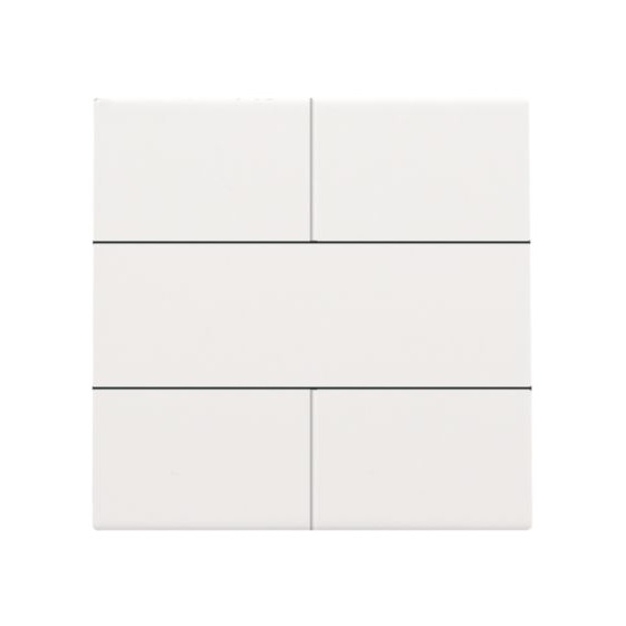 Set de finition Pure White Steel bouton-poussoir 4NO 24V Niko
