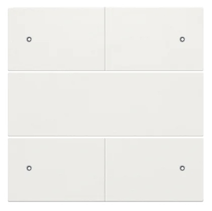 Set de finition Pure White Steel bouton-poussoir 4NO 24V avec Led Niko
