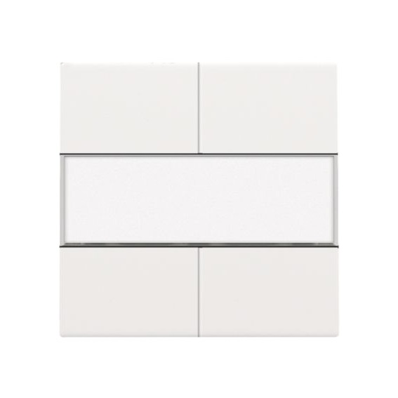 Set de finition Pure White Steel bouton-poussoir 4NO 24V avec étiquette Niko