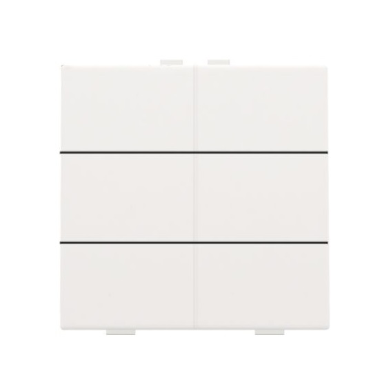 Commande d'éclairage sextuple avec touches Pure White Steel Home Control® Niko