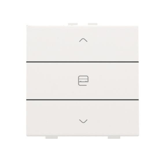 Commande de moteur simple avec touche Pure White Steel Home Control® Niko