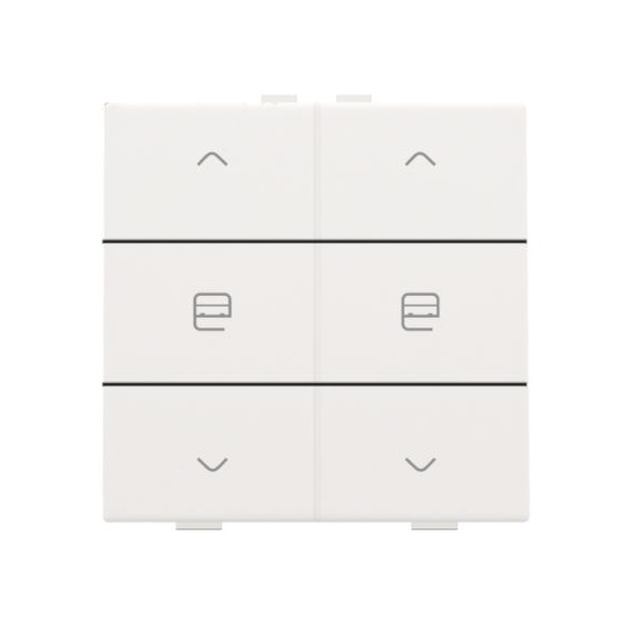 Commande de moteur double avec touches Pure White Steel Home Control® Niko