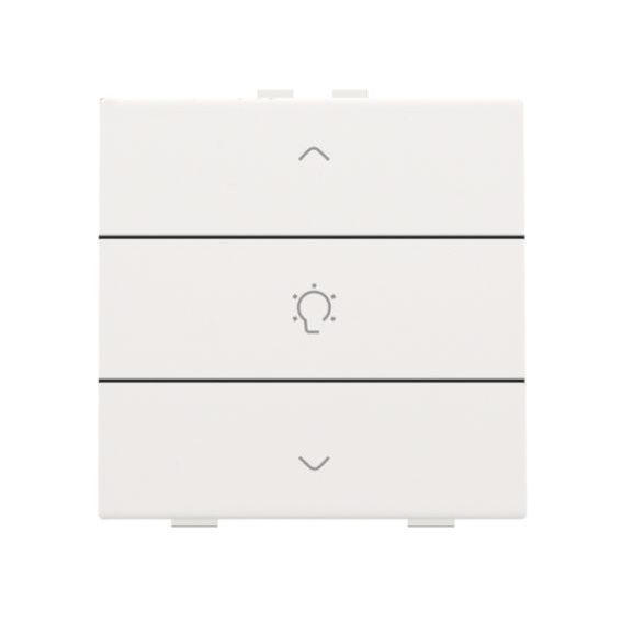Commande de variateur simple avec touches Pure White Steel Home Control® Niko