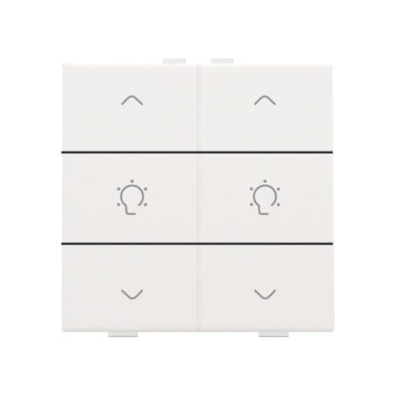 Commande de variateur double avec touches Pure White Steel Home Control® Niko