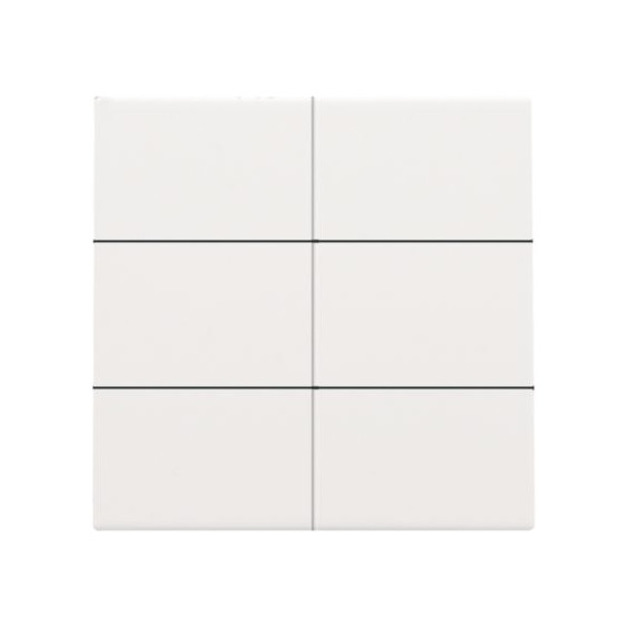 Set de finition white coated bouton-poussoir 6NO 24V Niko