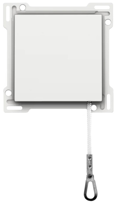 Set de finition bouton-poussoir à tirage Pure White Steel Niko