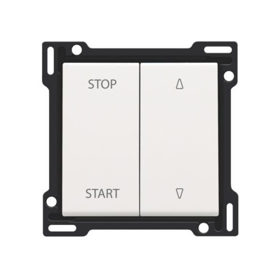 Set de finition interrupteur volets Pure White Steel Niko