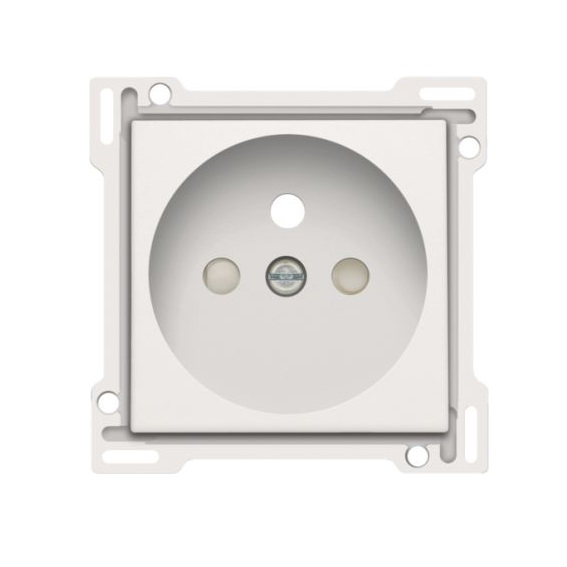 Set de finition prise avec terre 28.5mm (standard) white coated Niko