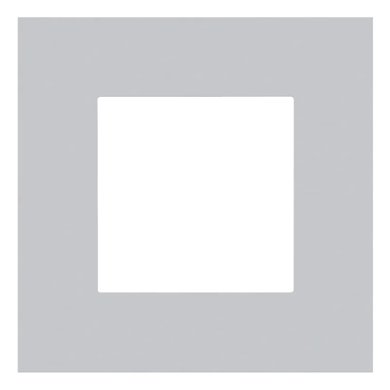 Plaque de recouvrement simple Pure Alu Grey brushed Niko 