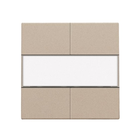 Set de finition Pure Champagne Steel bouton-poussoir 4NO 24V avec étiquette Niko