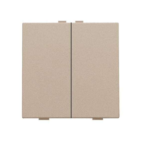 Commande d'éclairage double avec touches Pure Champagne Steel Home Control® Niko