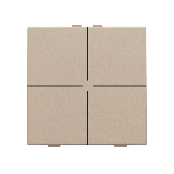 Commande d'éclairage quadruple avec touches Pure Champagne Steel Home Control® Niko