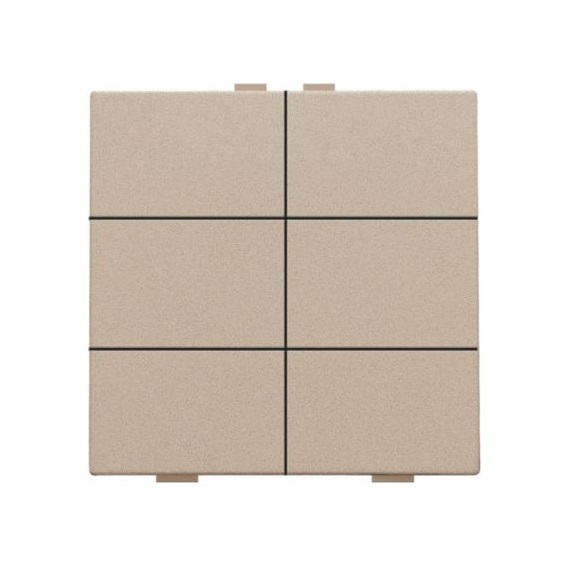 Commande d'éclairage sextuple avec touches Pure Champagne Steel Home Control® Niko