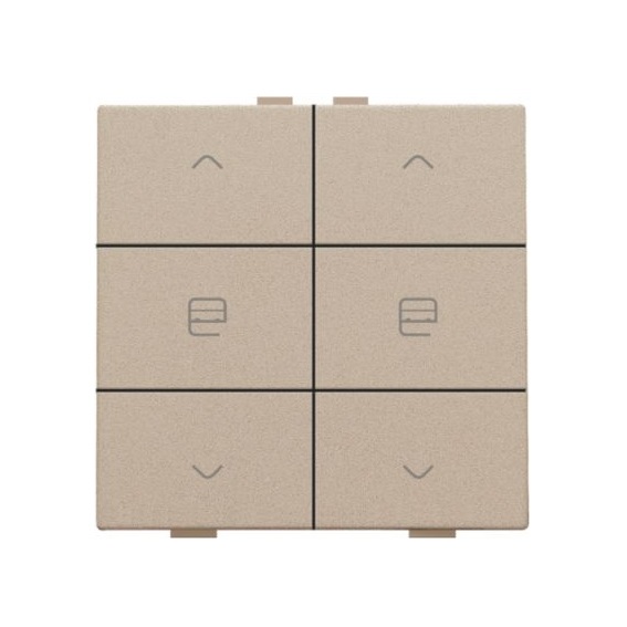 Commande de moteur double avec touches Pure Champagne Steel Home Control® Niko