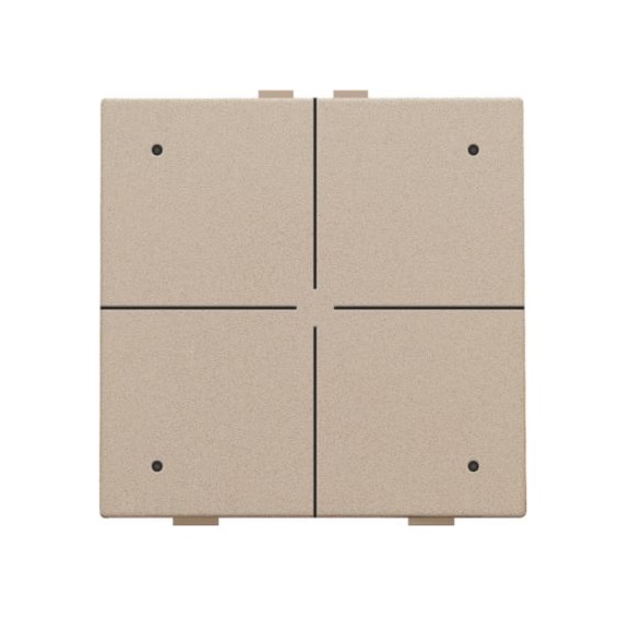 Commande d'éclairage quadruple avec Led et capteurs de confort touches Pure Champagne coated Home Control® Niko