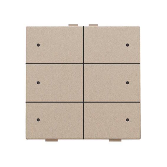 Commande d'éclairage sextuple avec Led et capteurs de confort touches Pure Champagne coated Home Control® Niko