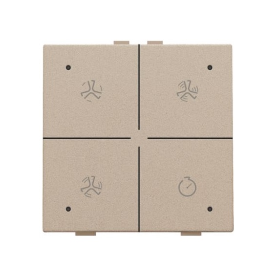 Commande de ventilation avec Led touches Pure Champagne Steel Home Control® Niko