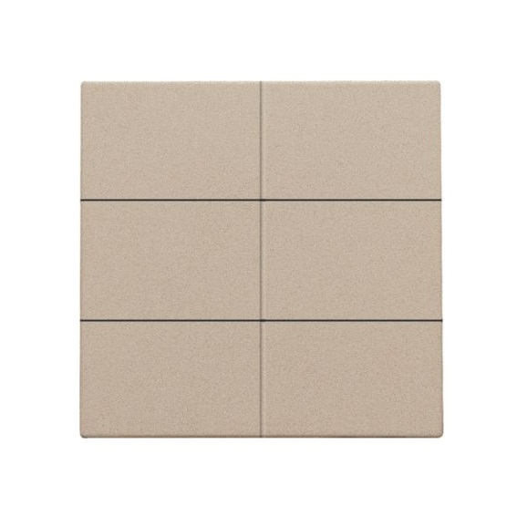 Set de finition Pure Champagne Steel bouton-poussoir 6NO 24V Niko